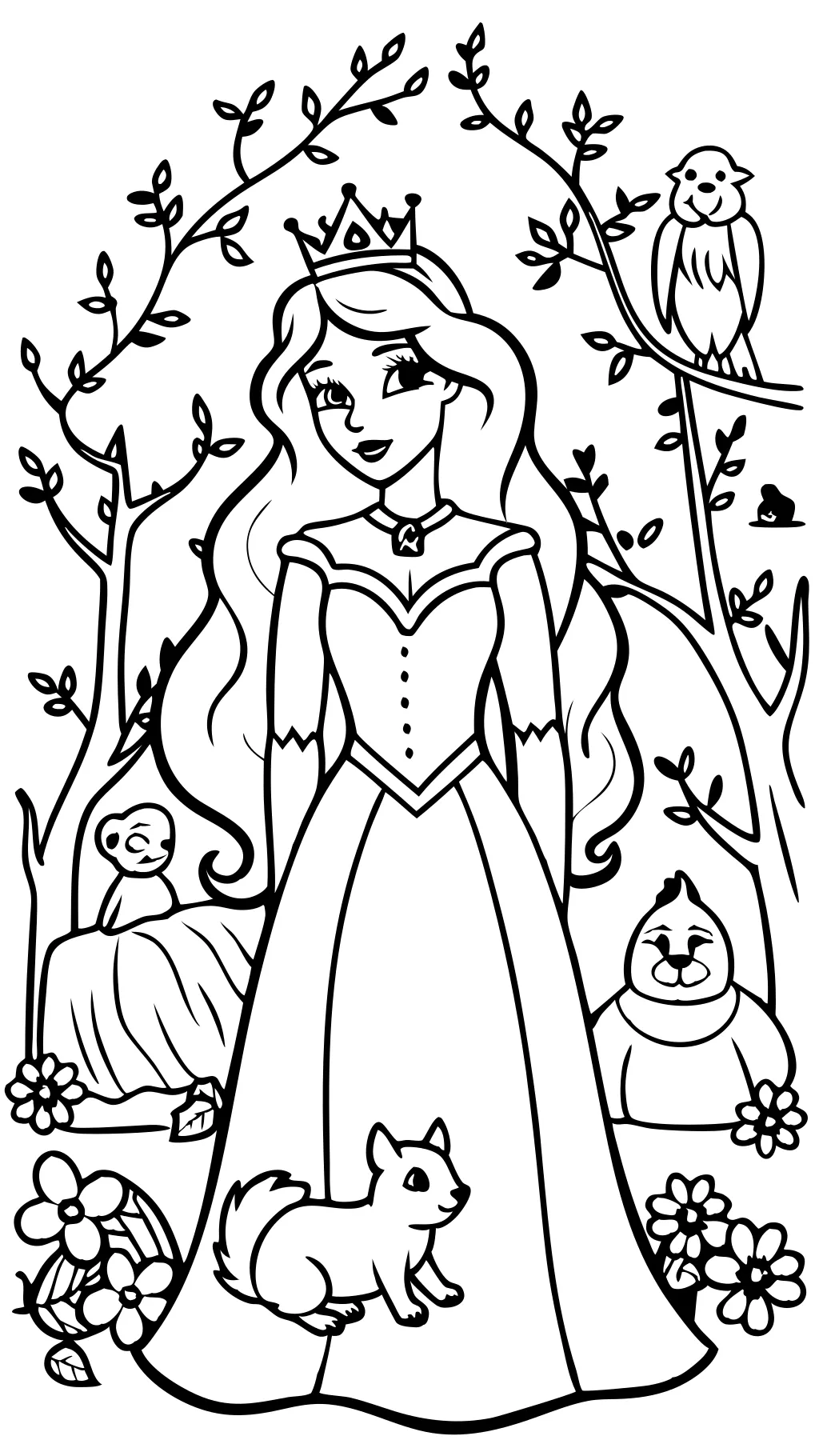 coloriage de la princesse Disney Aurora